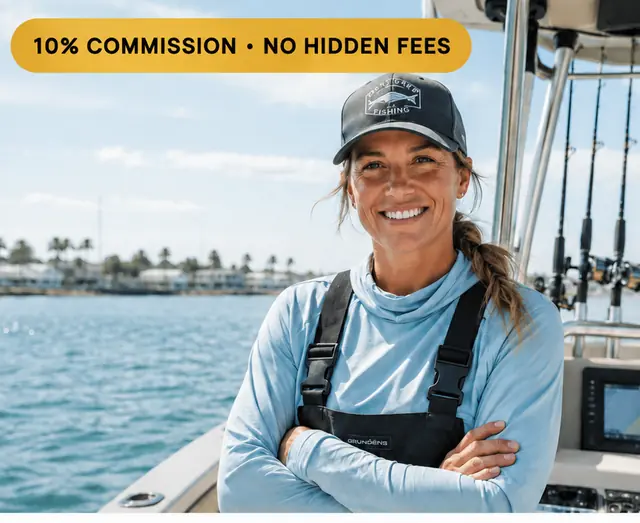 An independent charter captain aboard her boat in Puerto Vallarta