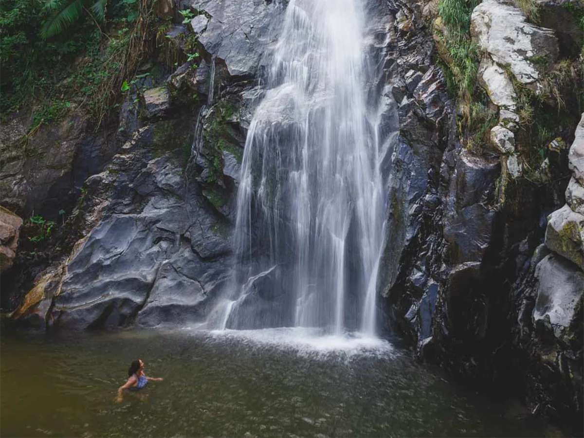 Yelapa waterfall cascading into a natural pool